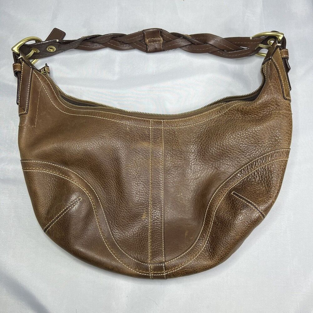 Vintage Coach Soho Bag Hobo Small Leather Brown Purse Bag
